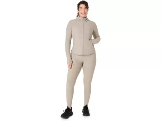 Calça feminina canelada de cintura alta 7/8 justa
