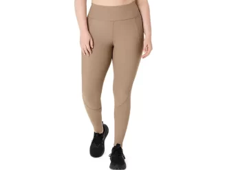 Calça feminina canelada de cintura alta 7/8 justa