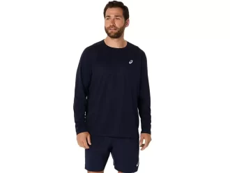Camisa de manga comprida prateada da ASICS