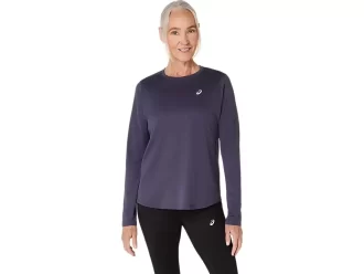 Camisa de manga comprida prateada da ASICS