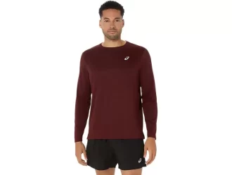 Camisa de manga comprida prateada da ASICS