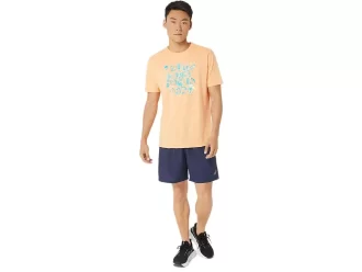 Camiseta ASICS com slogan de hibisco
