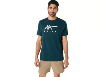 Camiseta de manga curta listrada da ASICS