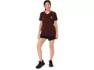 CAMISETA FEMININA ASICS NATURE DE MANGA CURTA COM DECOTE EM V