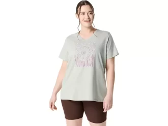 CAMISETA FEMININA COM DECOTE EM V E ESTAMPA DE GIRASSOL